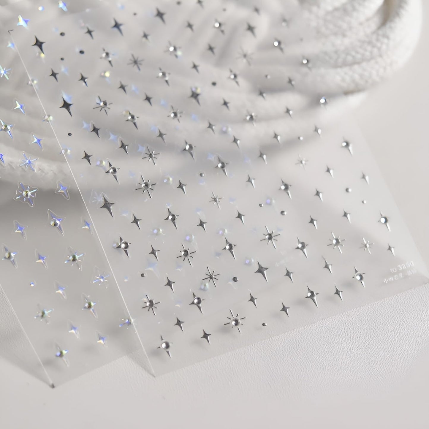 Star Nail Stickers 5D Embossed Star Nail Decals for Nail Art Self Adhesive Silver Aurora Star Nail Art Stickers with Glitter Shiny Nail Art Design Star Nail Supplies for DIY Manicure for Women Girls