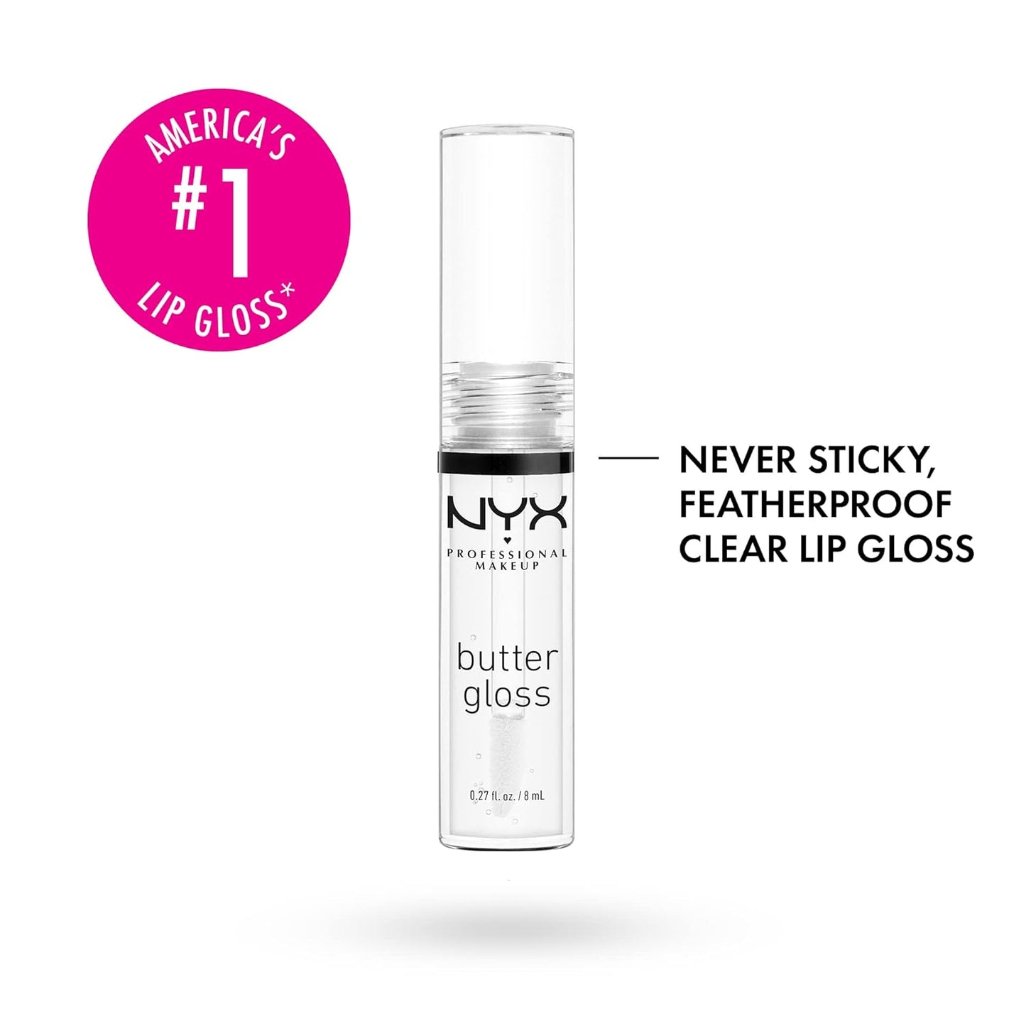 NYX PROFESSIONAL MAKEUP Slim Lip Pencil (Espresso) + Butter Gloss (Sugar Glass, Clear), 3-Pack Bundle