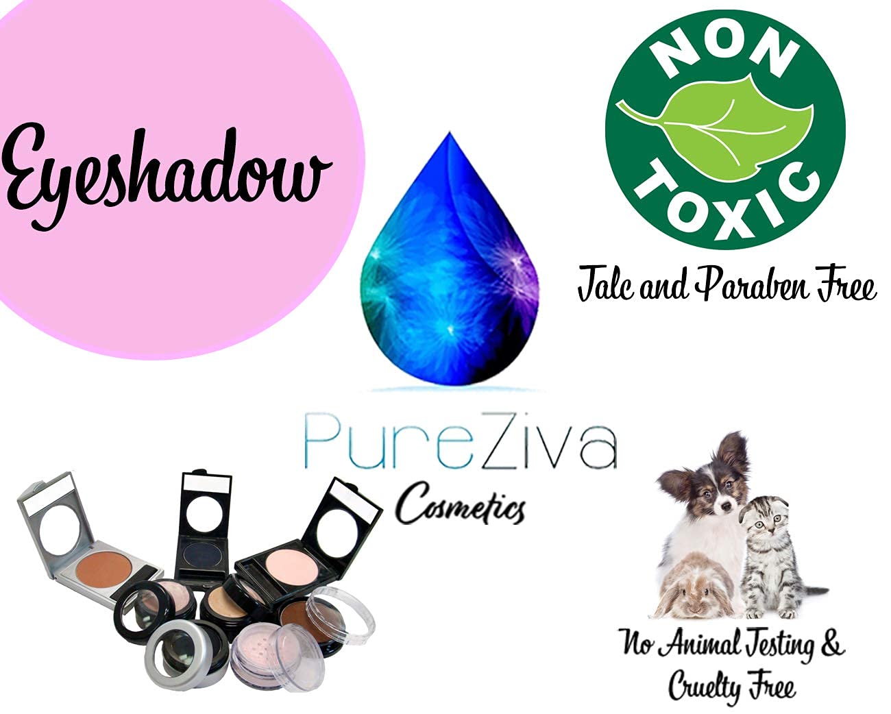 Atlantic Navy Denim Royal Blue Sparkling Pressed Powder Single Vegan Eyeshadow; Talc, Paraben & Cruelty Free