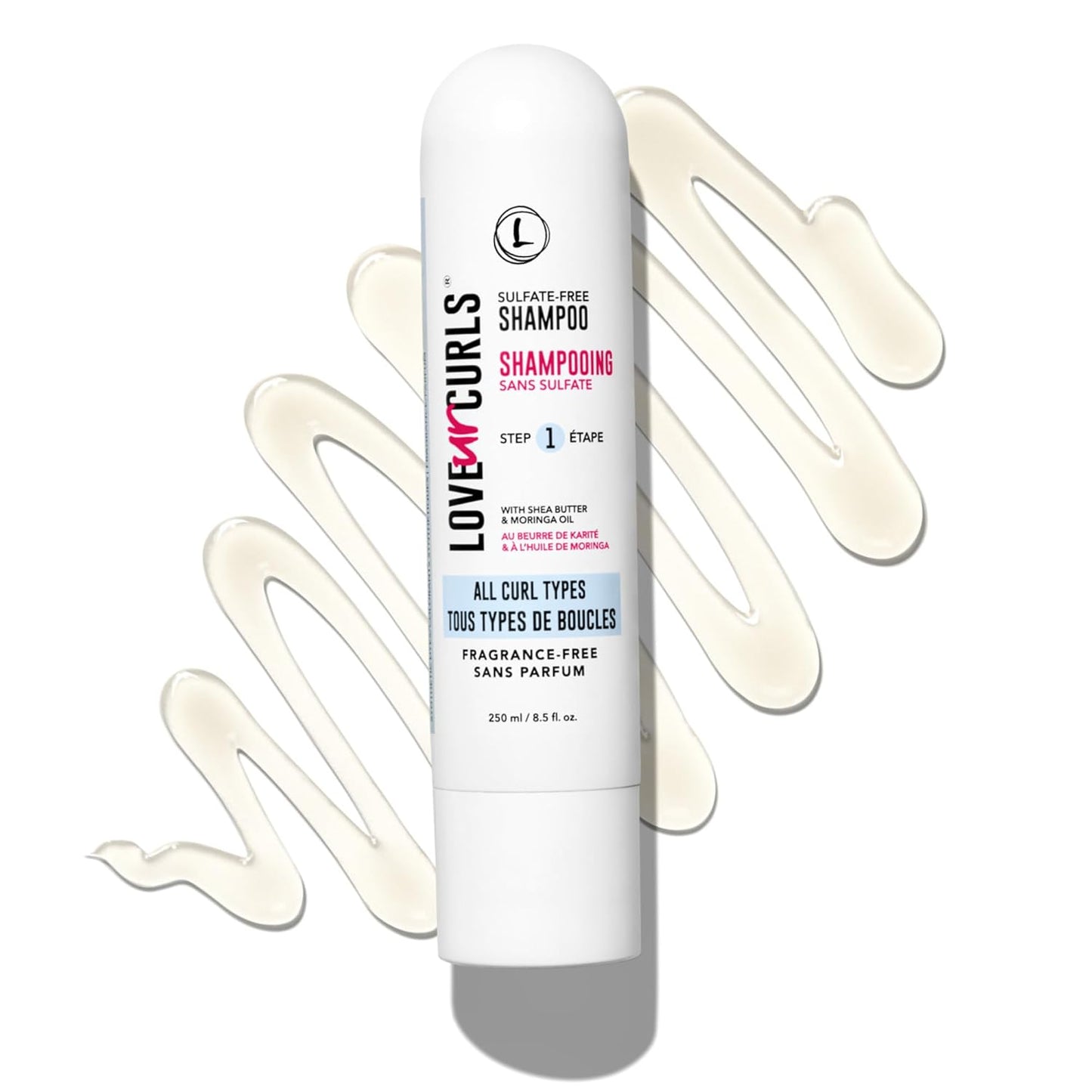Love Ur Curls - Fragrance Free Shampoo, Moisturizing and Scalp Cleanse for Curly, Wavy, or Kinky Coily Hair, Vegan and Silicone Free, 250mL
