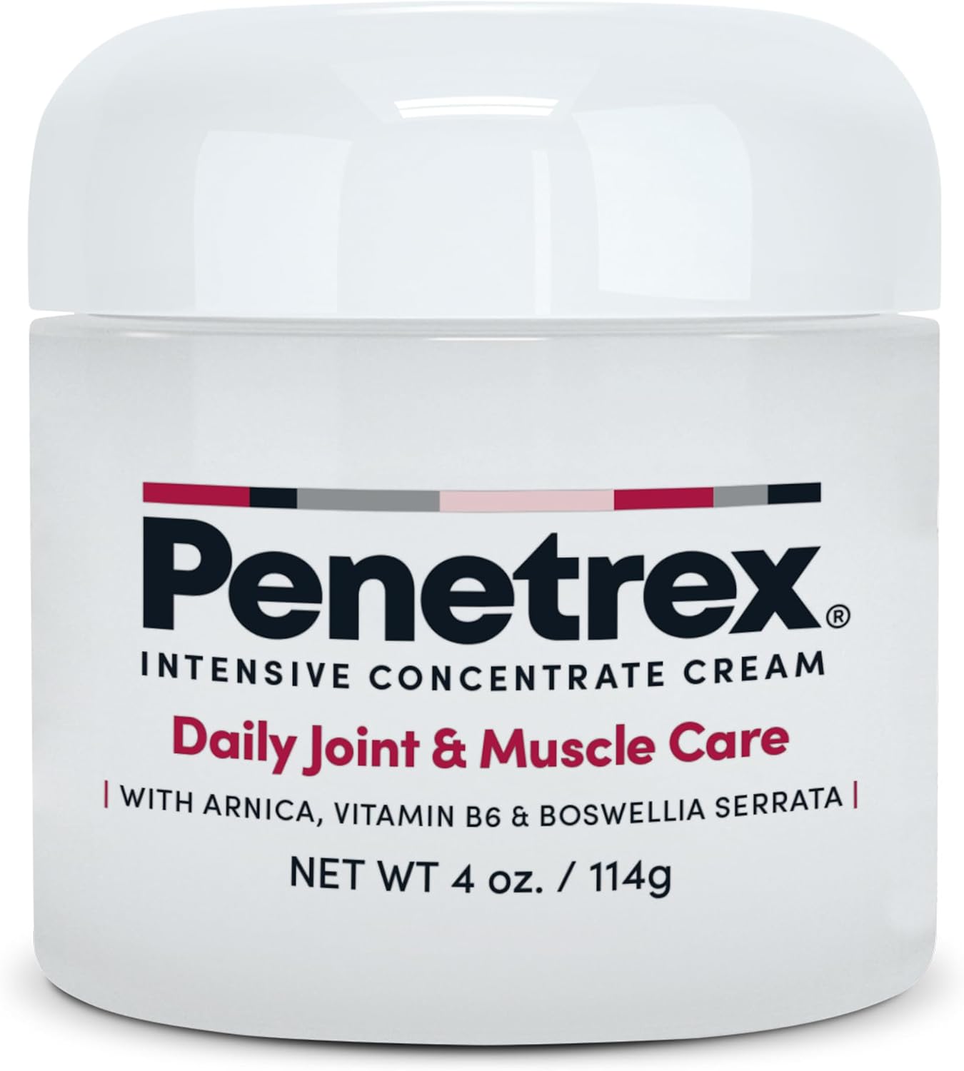 Penetrex Joint & Muscle Therapy - Soothing Comfort for Back, Neck, Hands, Feet - Premium Whole Body Rub with Arnica, Vitamin B6 MSM & Boswellia - Non-Greasy 4oz Cream