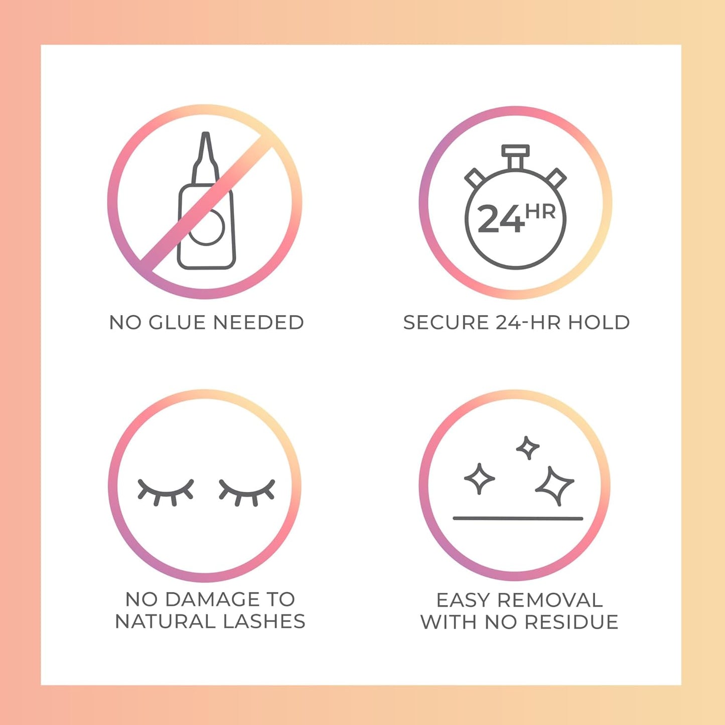 KISS imPRESS Falsies Press On Self Adhesive Eyelashes, 12mm-14mm Natural Volume Press On Lashes, Black, No Glue Needed, Invisible Band, 20 Lash Clusters & Non-Stick Applicator - Natural