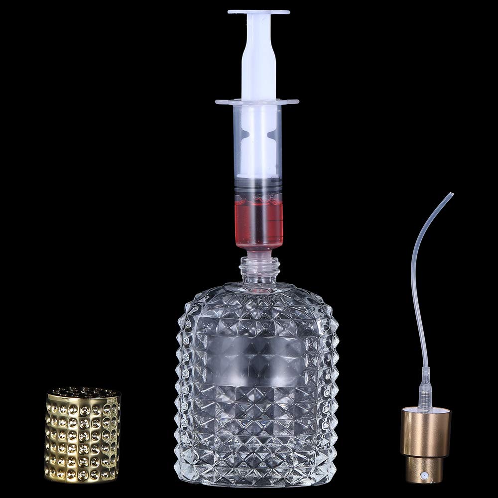 2 Pack 30ml Refillable Clear Glass Fine Mist Empty Spray Perfume Bottles, Atomizer Spray Bottle With 4 kinds of perfume dispenser (Silver cap and Gold cap)