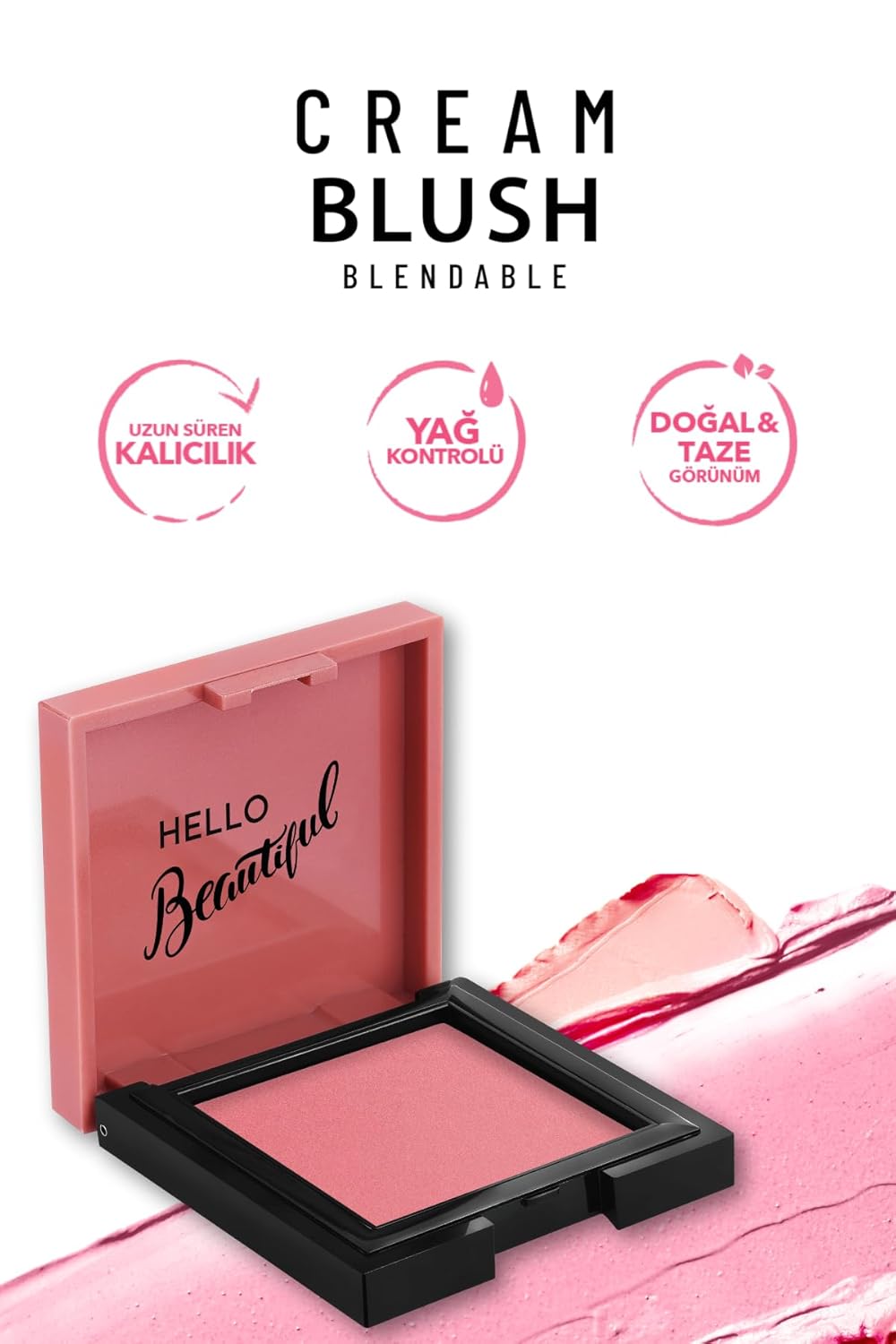 Pastel Cream Blush 41 | Pink | Fresh | Healthy & Natural Look | Ligh Weighted Formula | Sebum Control Richly Pigmented | Easily Blendable | Long Lasting | Semi Matte | 0.18 oz.