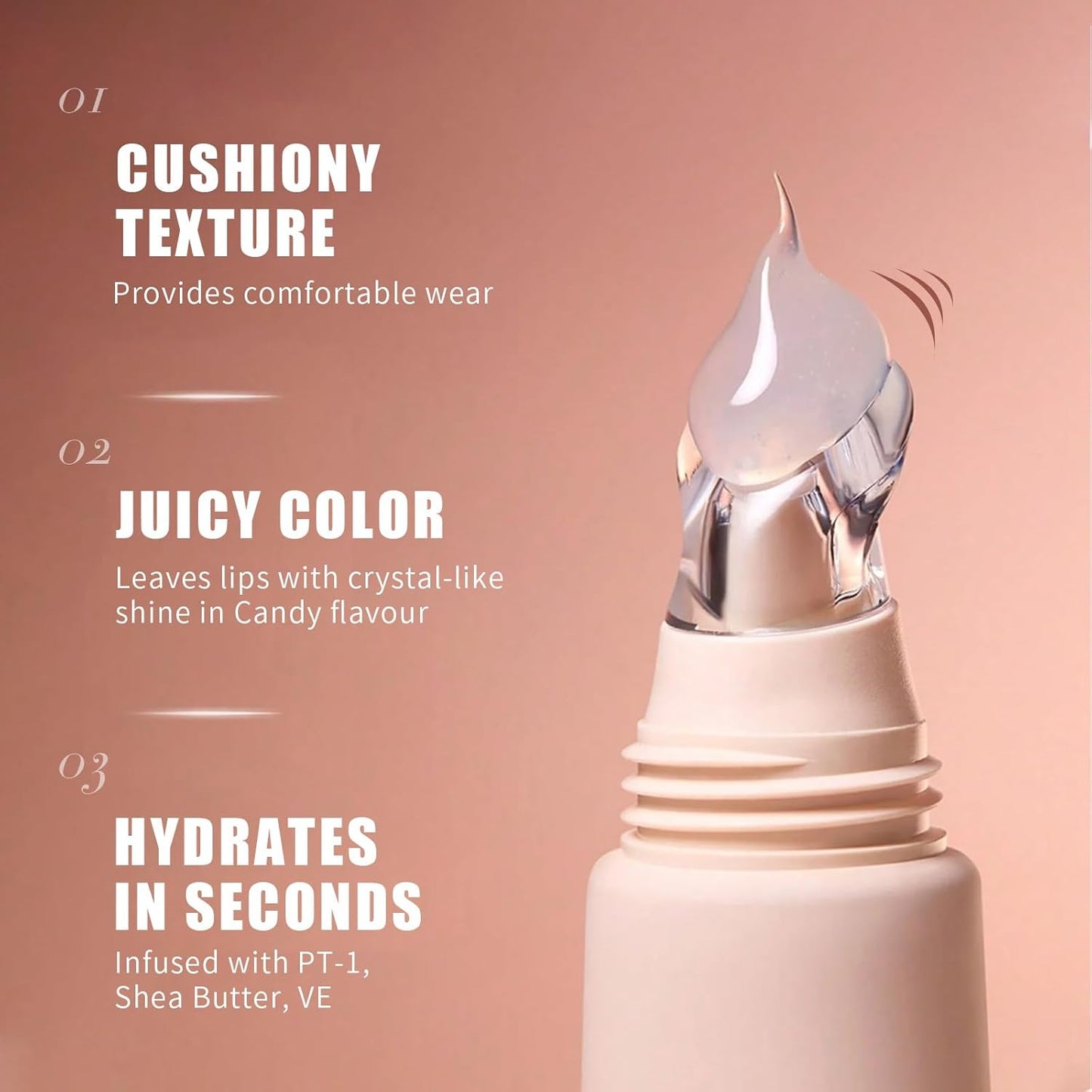 Tinted Lip Balm, Buildable Lip Color, Hydrate, Glossy, Lightweight, Sheer tint, 3-in-1 Moisture, Repair and Color, 0.33Oz(04 caramel)