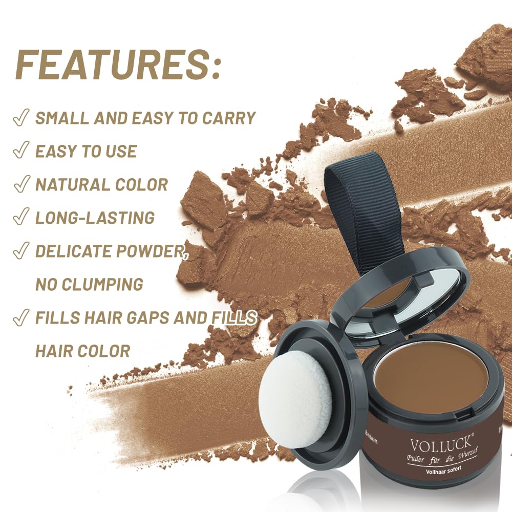 Root Touch Up Hair Powder, Instantly Gray Hair Root Cover Up Hairline Powder, Hair Concealer For Women and Men (A-Brown, 2PC)