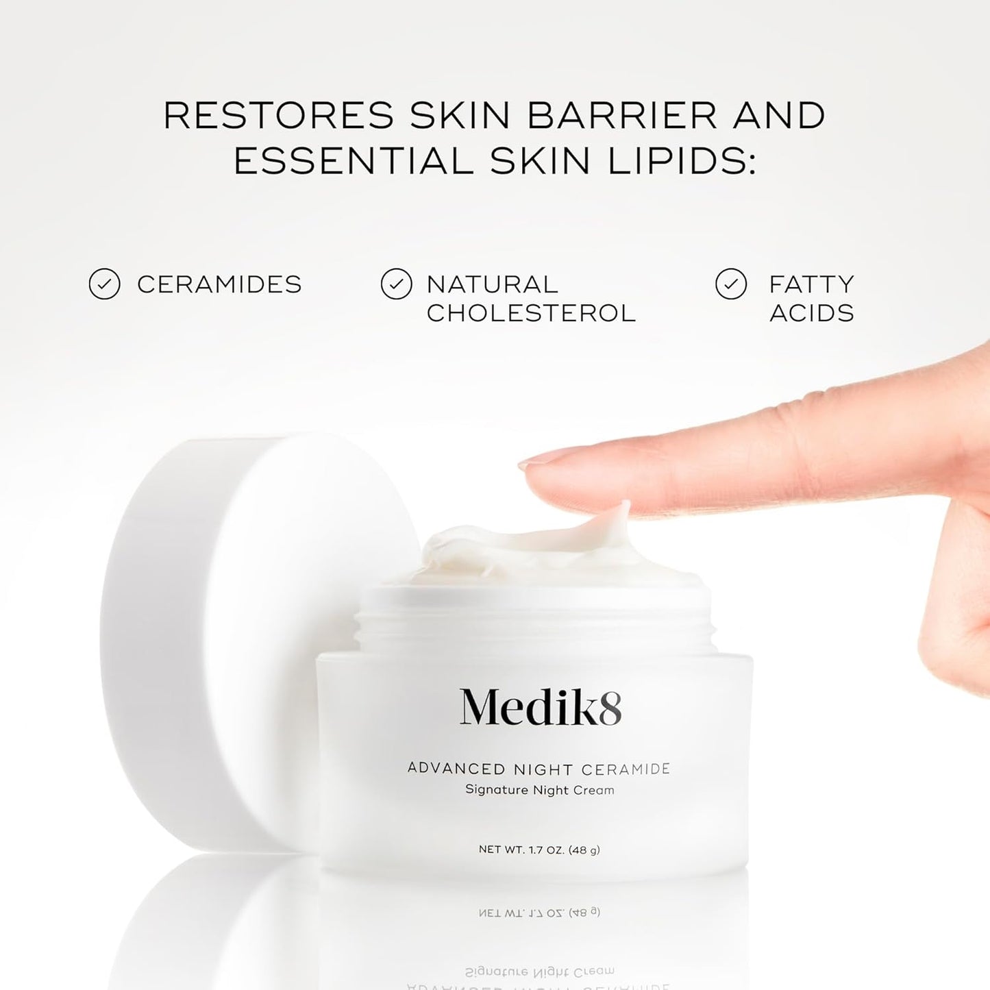 Medik8 Advanced Night Ceramide - Signature Anti Aging Night Cream for Face - Face Moisturizer with Skin Tightening Ceramides and Antioxidants - 1.7 oz