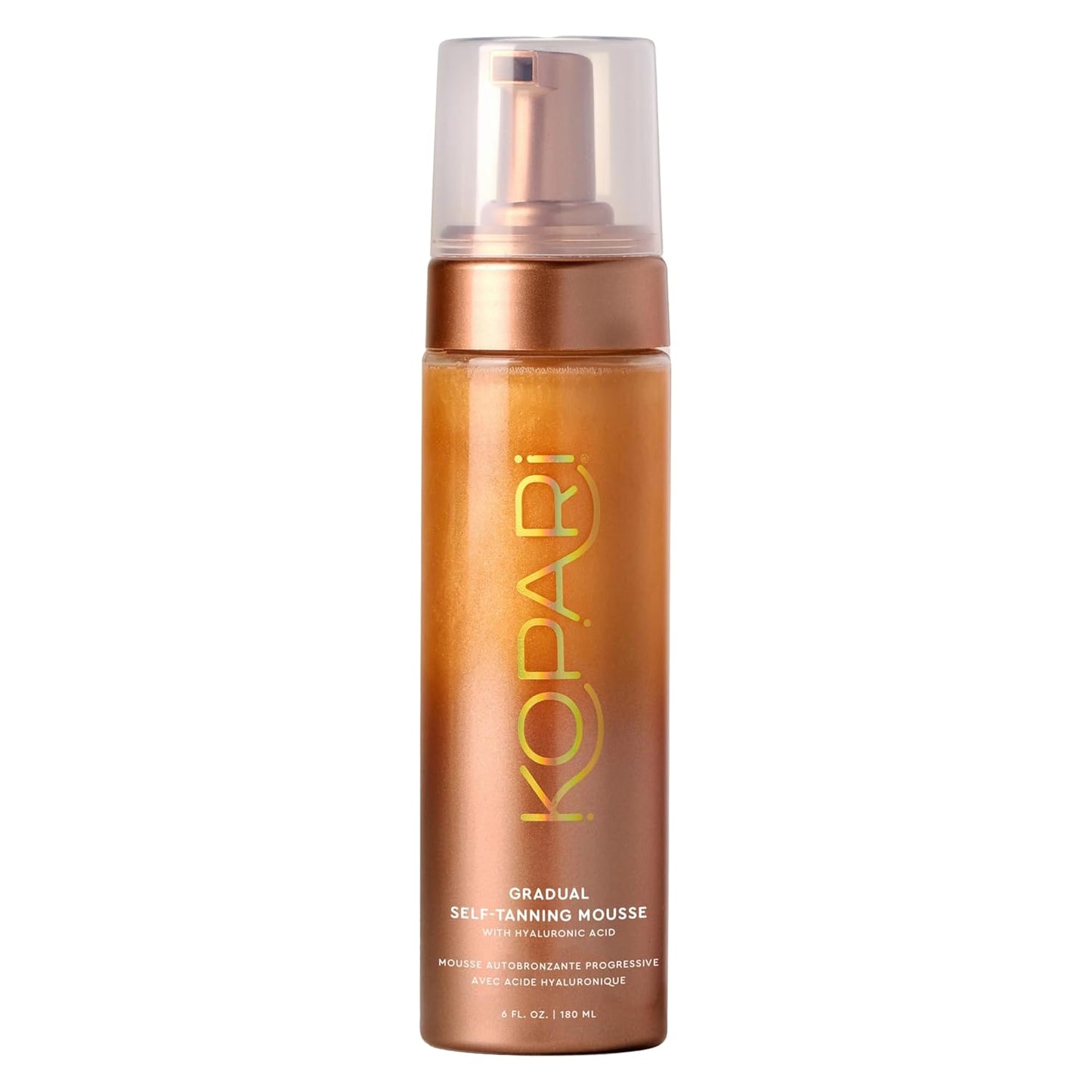 Kopari Gradual Self-Tanning Mousse Infused with Hyaluronic Acid, Even Application, Long-Lasting Natural Color, Smooth Streak-Free Results