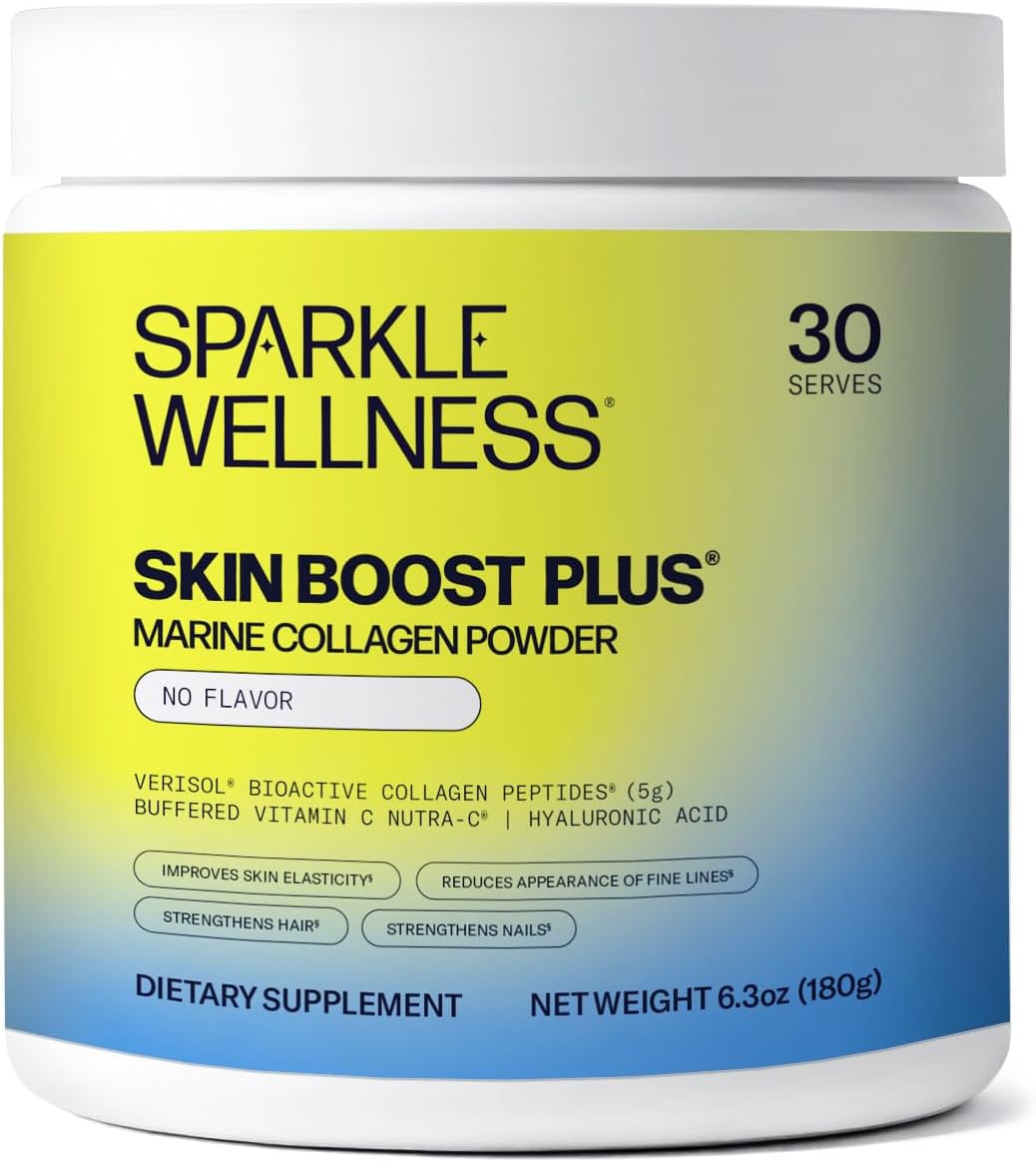 Marine Skin Boost Plus (No Flavor) [30-Serves] | Collagen Powder Supplement with Marine-derived VERISOL Bioactive Hydrolyzed Collagen Peptides, Vitamin C & Hyaluronic Acid
