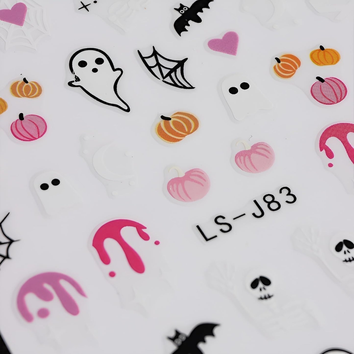 12 Sheets Halloween Nail Stickers for Nail Art 3D Self Adhesive Halloween Nail Decals Cute Ghost Nail Art Stickers Pumpkin Nail Design DIY Manicure Cat Bat Nails Supplies for Women Girls