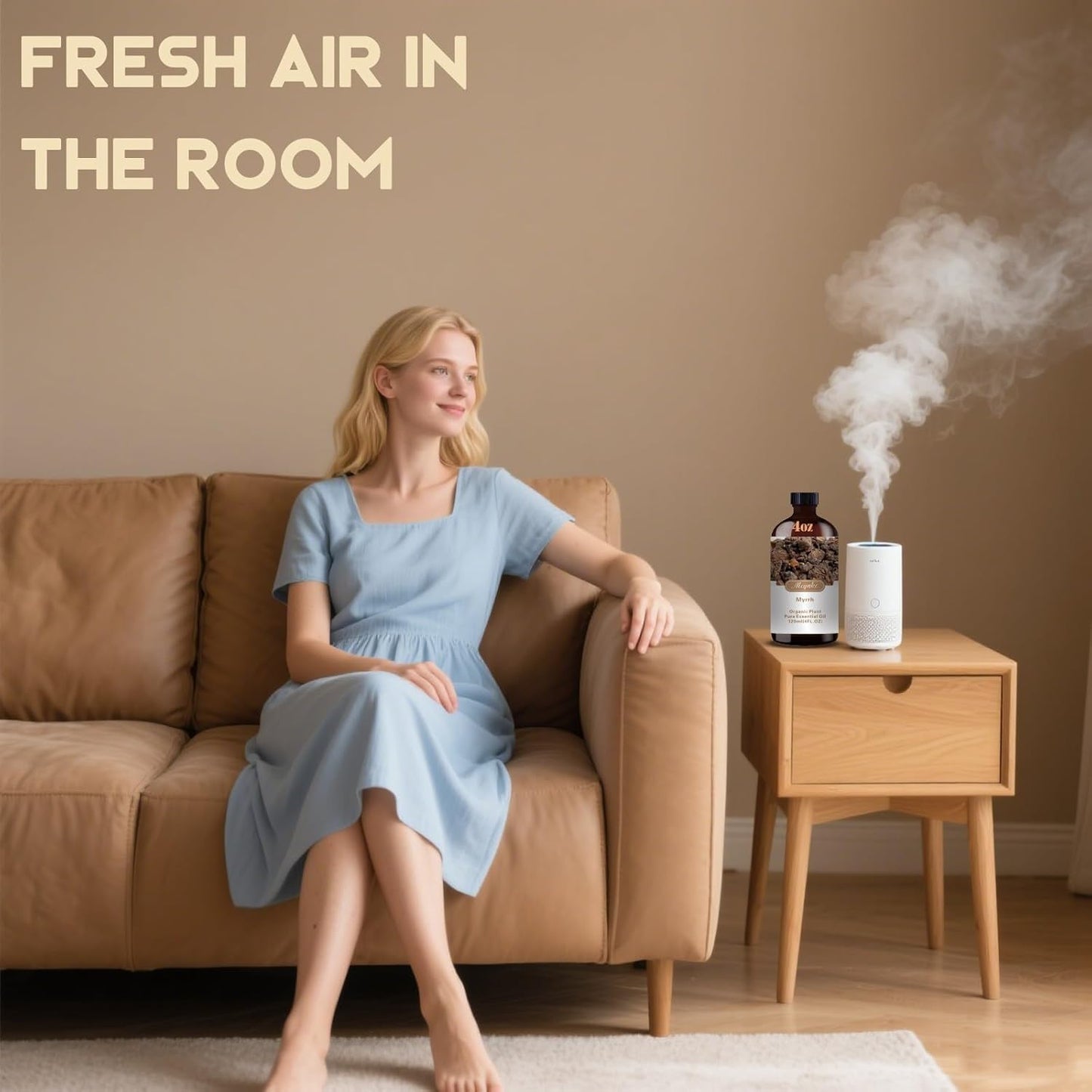 Myrrh Fragrance Oil-Myrrh Essential Oil 4.33oz (130ml)-100% Pure Natural Scent for Diffusers, Candles, Soap Making & Aromatherapy-Relaxing Home & Gift Essential Oil for Bath, Massage