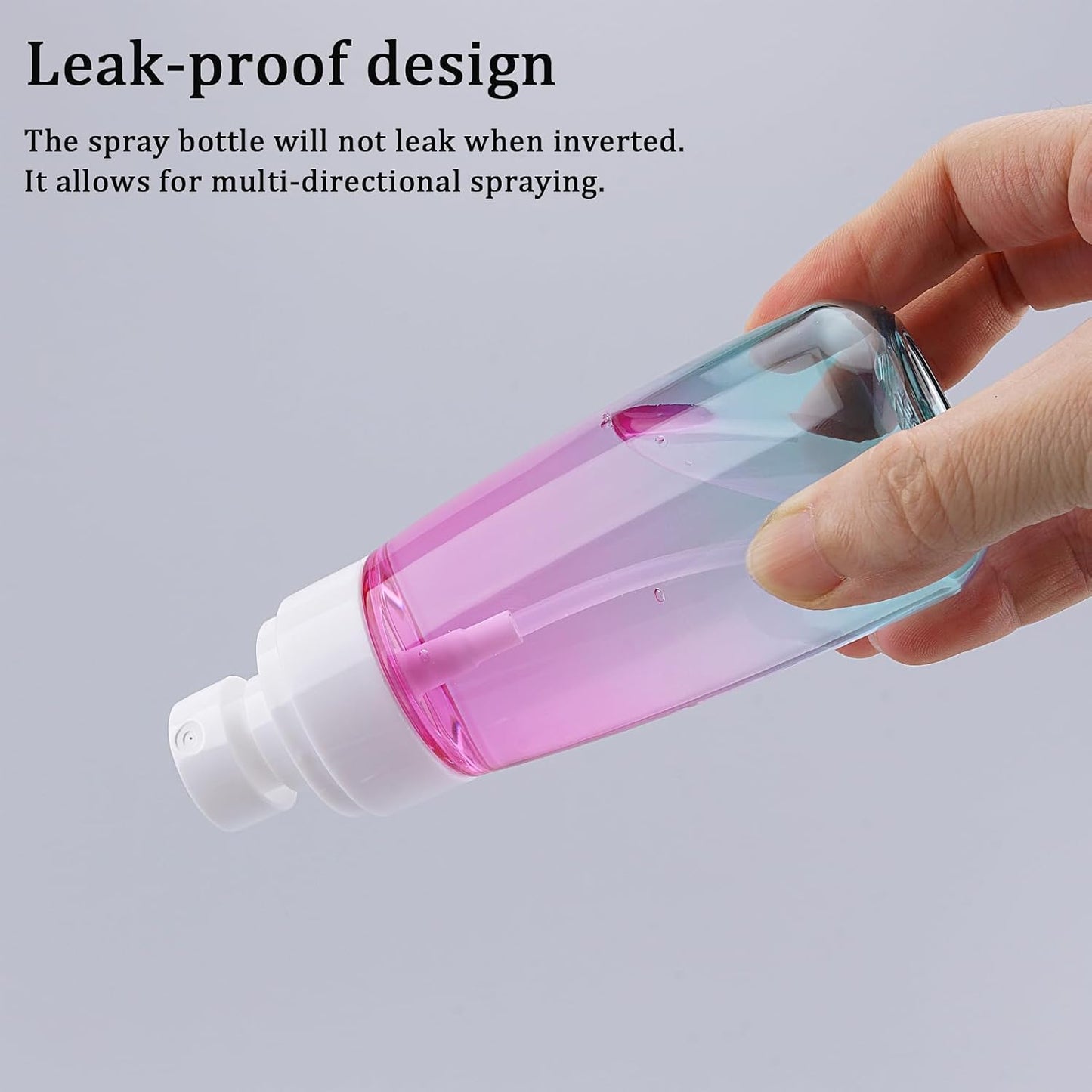 Cosywell Fine Mist Spray Bottles TSA Approved 3.4oz 100ml 8 Pack Leak Proof Travel Spray Bottle Empty Small Spray Bottles for Perfume Essential Oils Toners Rose Water Cosmetics （8PCS-4Colors）