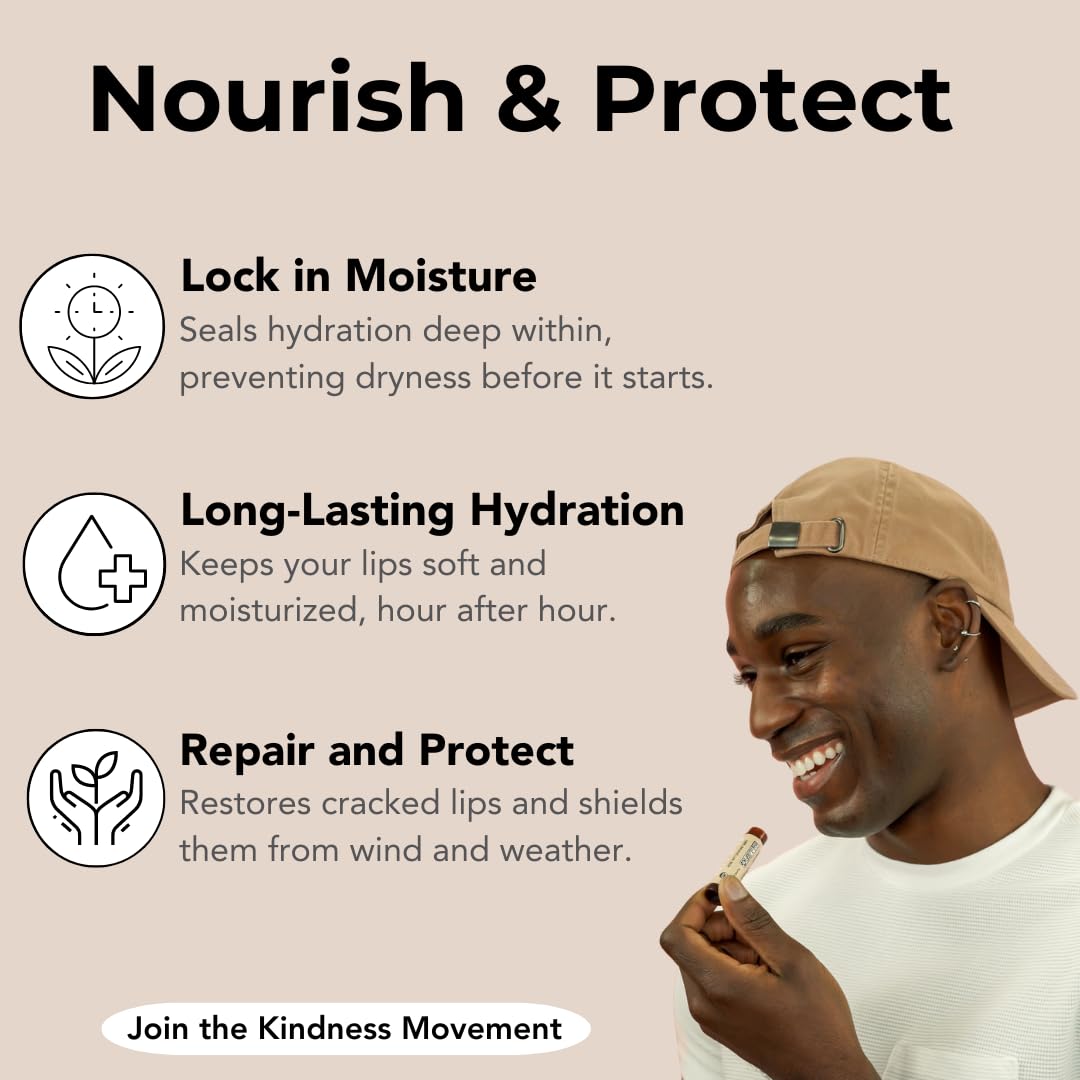 Kind Lips Watermelon Lip Balm 2-Pack - USDA Organic, Natural Chapstick Alternative for Dry Lips | Gluten-Free, Cruelty-Free