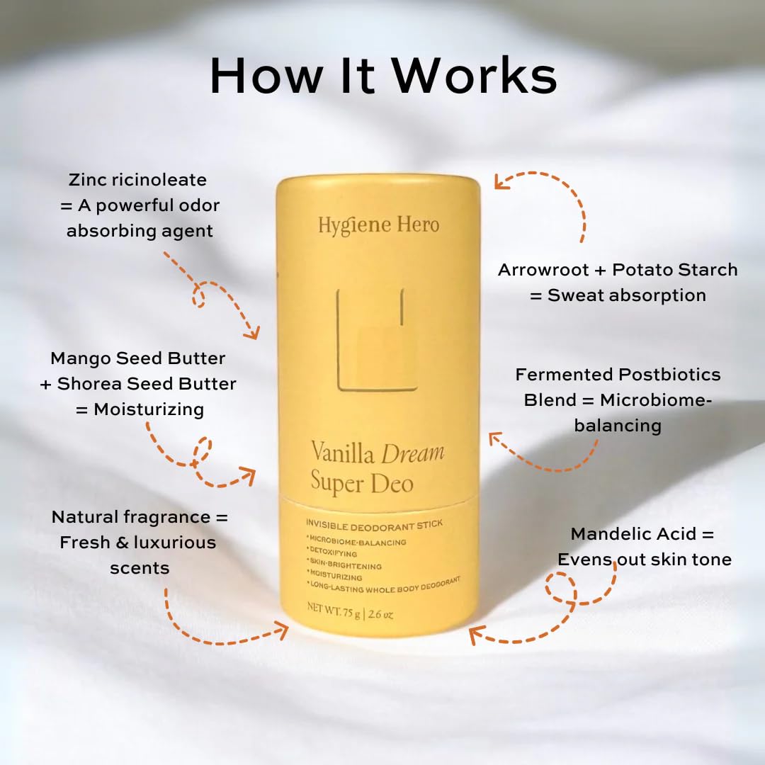 Super Deo - Berry Rose | Invisible Deodorant Stick | Natural Deodorant for Men and Women | Aluminium Free | Mitigate Ingrown Hair | Red Currant and Winter Rose Scent