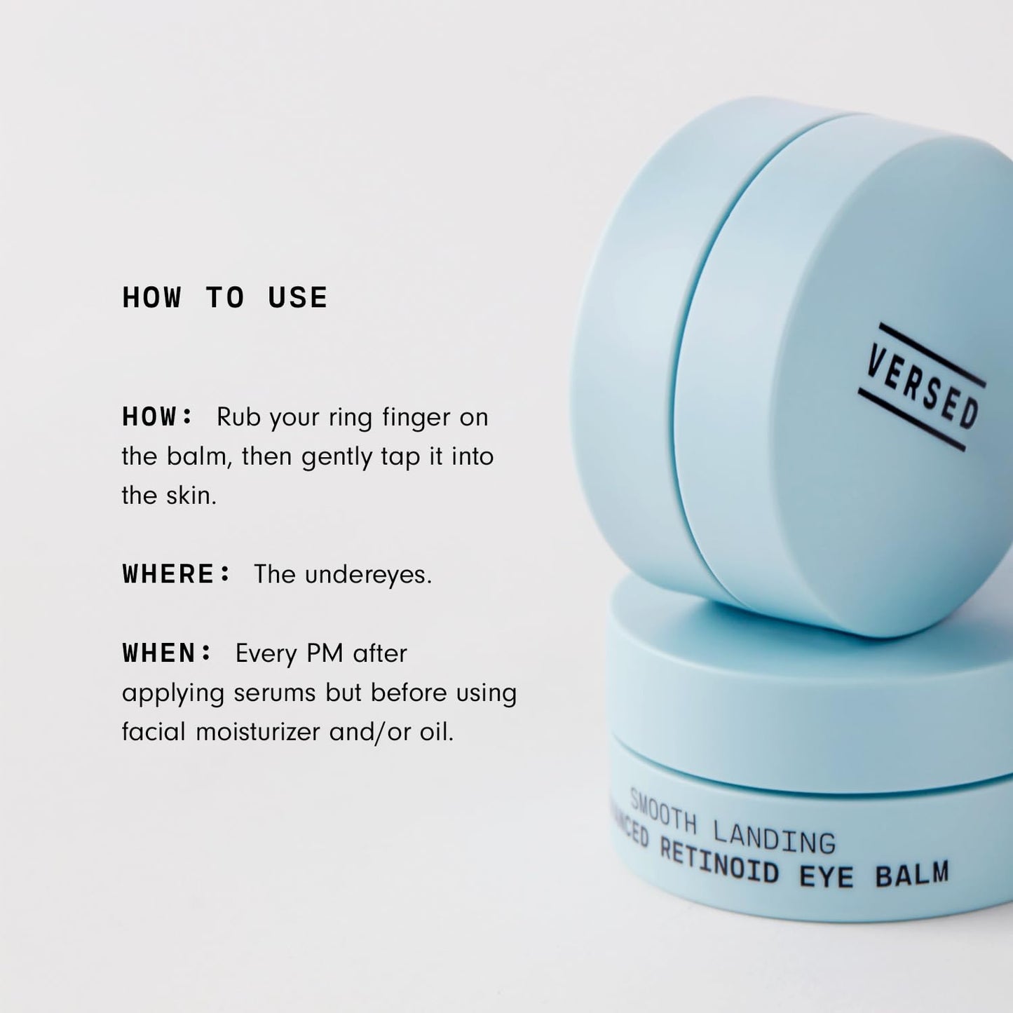 Versed Smooth Landing Advanced Retinoid Eye Balm - Anti Aging Under Eye Balm with Granactive Retinoid for Dark Circles, Crow's Feet & Eye Bags - Suitable for Sensitive Skin (0.42 oz)