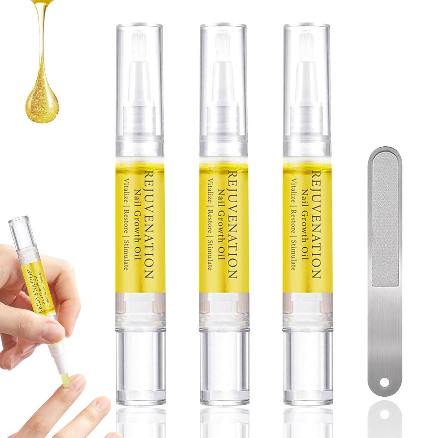 Rejuvenation Nail Growth Oil for Brittle, Peeling, Breaking, Thin Nails