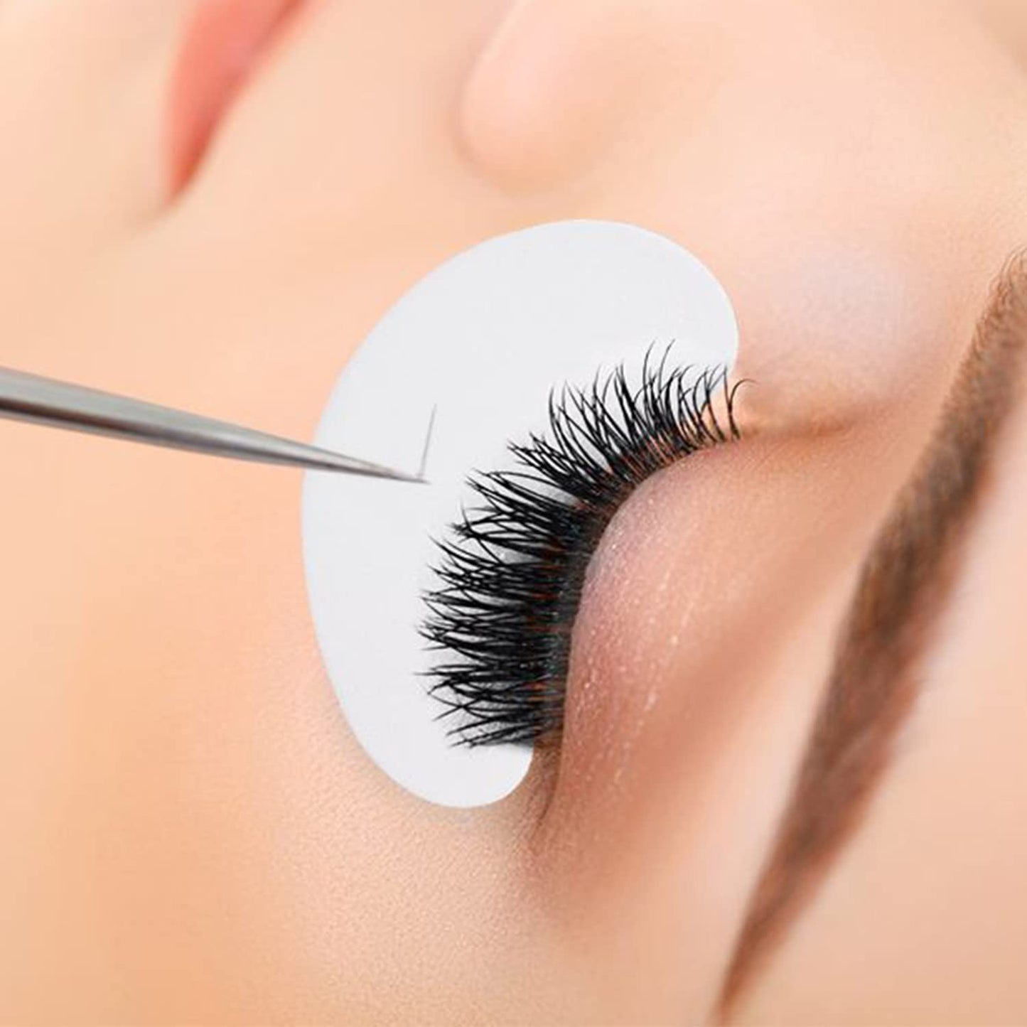 VEYES INC 50 Pairs Pink Hydrogel Eye Patch Eyelash Extension Natural Lint Free Under Eye Gel Pads Lash Extension Supplies & Beauty Tools