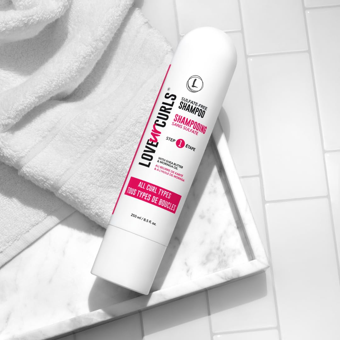Love Ur Curls Shampoo for Curly, Wavy, Kinky Coily Hair, 8.5 oz - Sulfate Free Gentle, Moisturizing Shampoo - Hair Care Products for Soft, Smooth Curl Definition