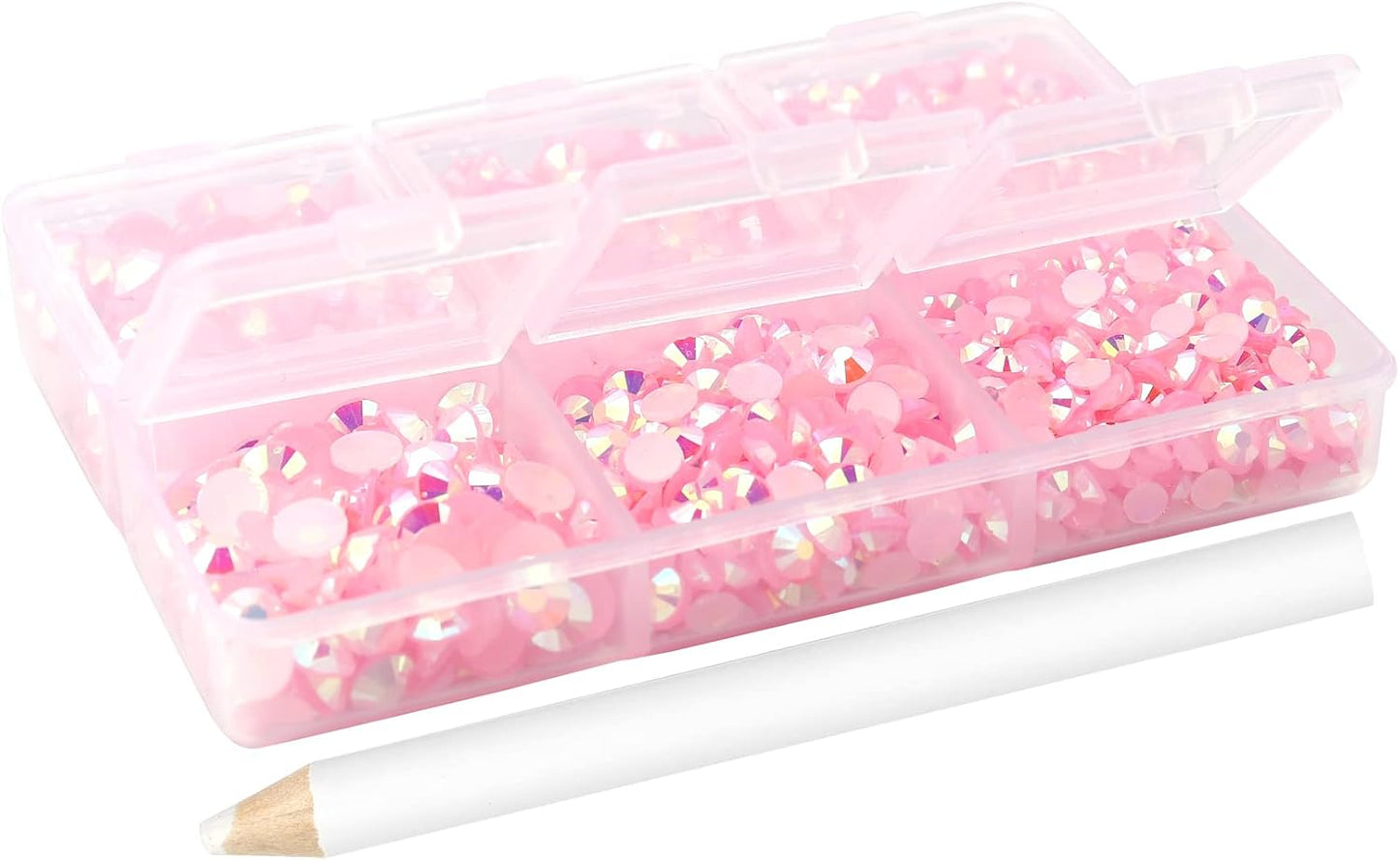 Multi Size 3mm 4mm 5mm Rhinestones Set for Nails Crafts Champagne Non Hotfix Rhinestones Nail Gems Rhinestone Jelly AB&Round Flat Back Resin Rhinestone for Makeup Clothes Shoes Eyes Bottles Crafts