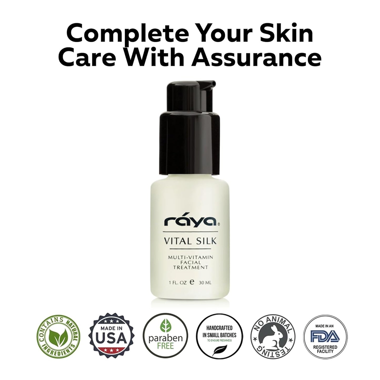 RAYA Vital Silk Serum (509) | Multi-Vitamin Facial Treatment for All Non-Sensitive Skin Beginning to show signs of Age | Softens and Smooths Complexion | Protects From Environmental Damage