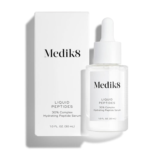 Medik8 Liquid Peptides - Regenerating Multi Peptide Serum - Smooths Wrinkles and Fine Lines - Hydrating, Brightening, Plumping - 1.0 oz