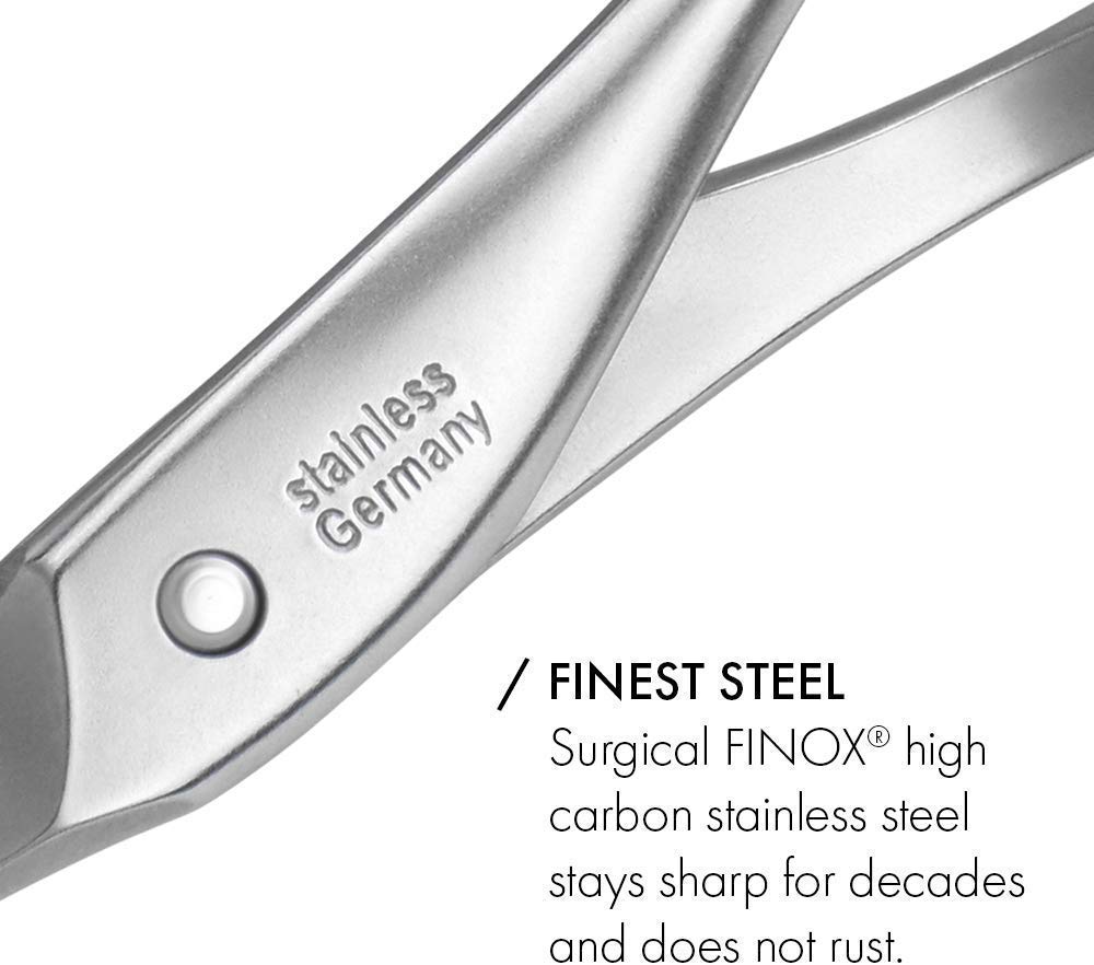 GERMANIKURE 8pc Manicure Set in Leather Case - FINOX Stainless steel tools handmade in Solingen Germany – Professional Nail and Cuticle Care