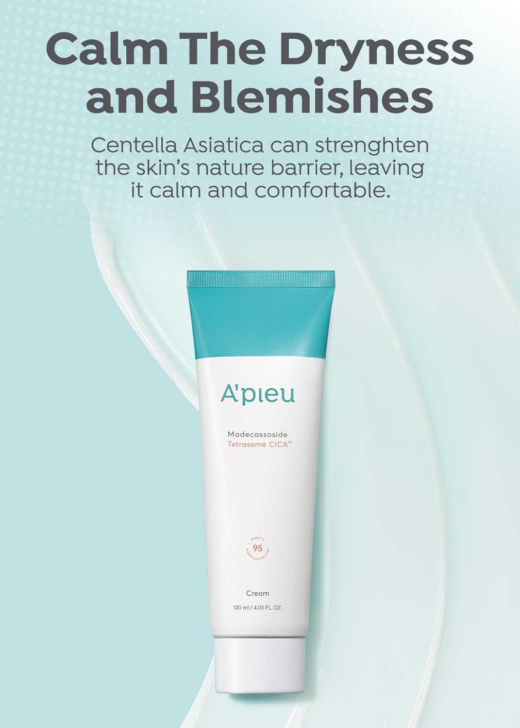 A'PIEU Madecassoside Tetrasome Cica Cream 1.69 fl oz/ 50ml - Upgraded Absorption, Enhanced Skin Barrier, Calming Effects - Centella Asiatica, Asiaticoside, Asiatic Acid