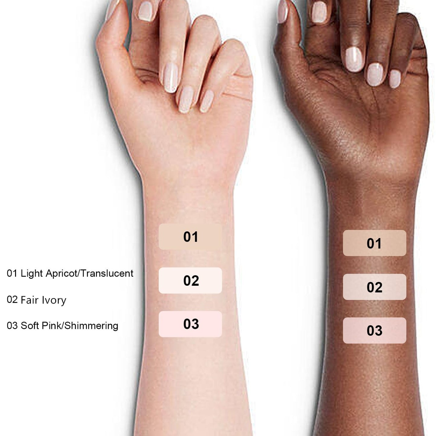 Setting Powder Lightweight Loose Powder Finishing Powder Long-Lasting Face Powder Waterproof with Soft Mushroom Powder Puff & Mirror, Shimmery Finish (Soft Pink/Shimmering)-3 Boxes