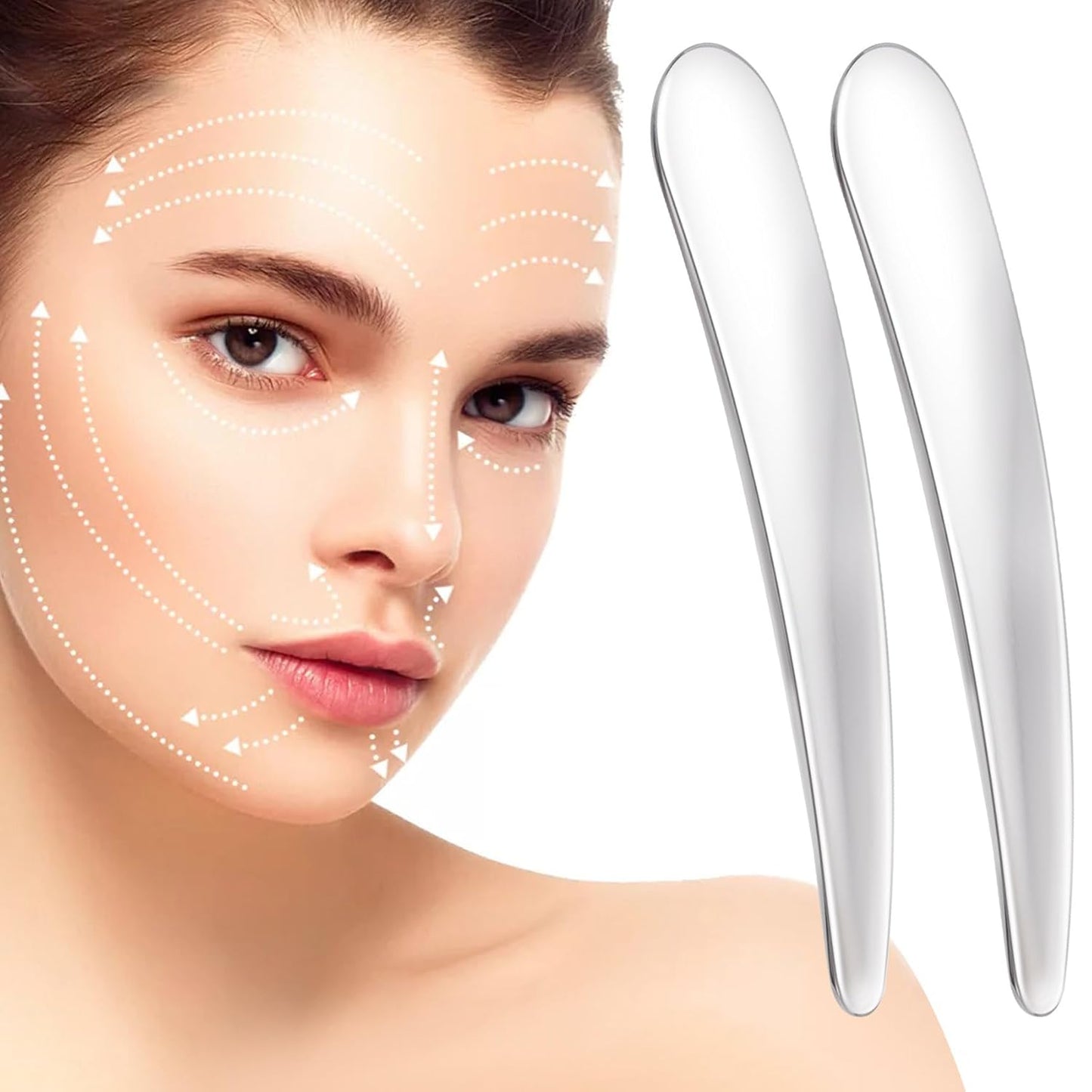 3pcs Mini Metal Makeup Spatula, Reusable Cosmetic Cream Spatulas Spoon, Skincare Scoop Applicator Facial Massage Beauty Tools for Mixing and Sampling Face Eye Cream- Silver