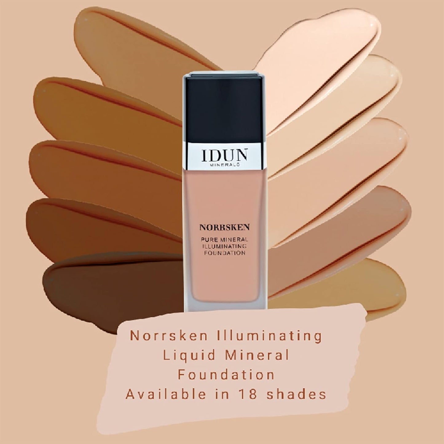 Liquid Norrsken Foundation - Silky Smooth Coverage - Luminous, Dewy Finish for Dry and Dull Skin - Water Resistant and Vegan Makeup - 206 Freja - Warm Light - 1.01 oz (Pack of 2)