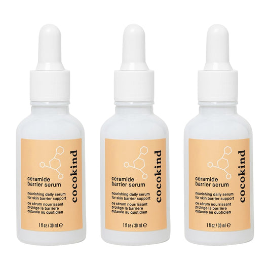Cocokind Ceramide Barrier Serum, Hydrating Serum to Reduce Dryness, All Skin Types including Sensitive Skin, Fragrance Free, Cruelty Free, 1 fl oz (Trio Pack)