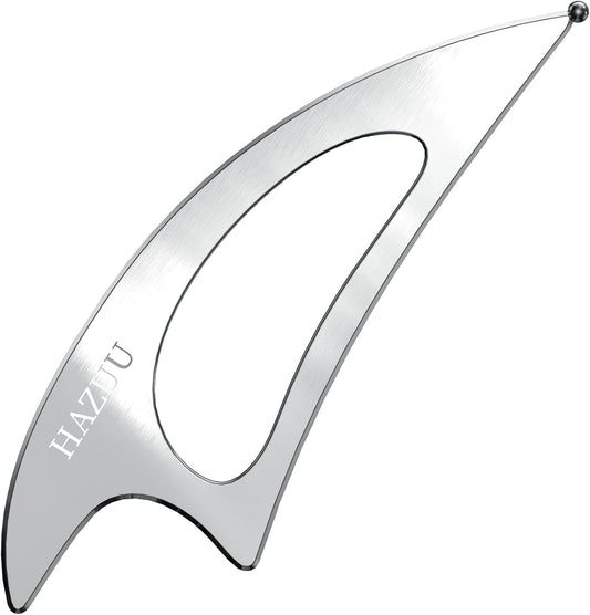 Stainless Steel Guasha Scraping Massage Tool for Soft Tissue Therapy, Ideal for Back, Legs, Arms, Neck, Shoulder Relief (Moon Shape)