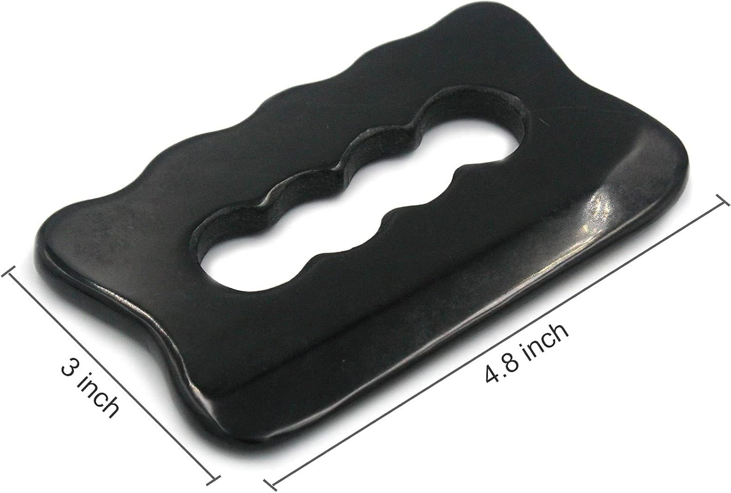 Gua Sha Massage Tool, Bian Stone Gua Sha Tool Gua Sha Stone for Soft Tissue Scraping, Used for Back, Legs, Arms, Neck,Shoulder(Black)