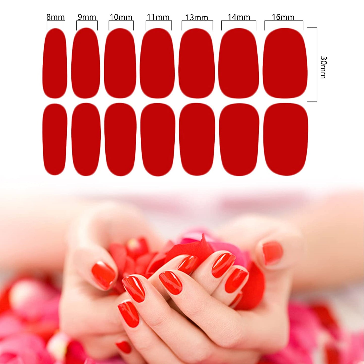 SILPECWEE 224 Pieces 16 Sheets Nail Polish Strips Solid Color Adhesive Nail Stickers Full Nail Wraps for Women Gel Nails Strips Manicure Decals with File (Candy Color)