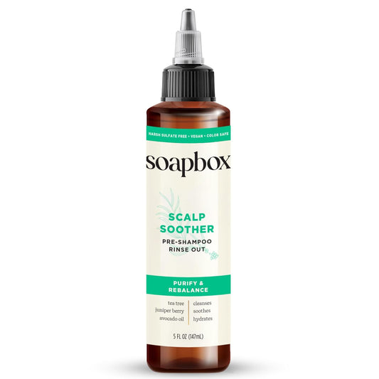 Soapbox Scalp Soother, Scalp Soothing Treatment with Tea Tree Oil & Hyaluronic Acid, Vegan, Cruelty, Paraben, Gluten and Harsh Sulfate Free, 5oz