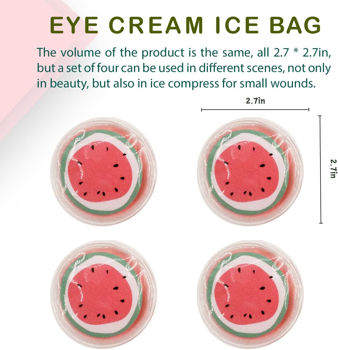 Reusable Eye Gel Pad, Eye Cream Ice Bag, Gel Eye Mask, Alleviate Eye Fatigue, Cool Eye Mask, Hot Compress and Cold Compress, Used for Eye Strain, Smooth Fine Lines and Eye Recovery Surgery (4 pcs)