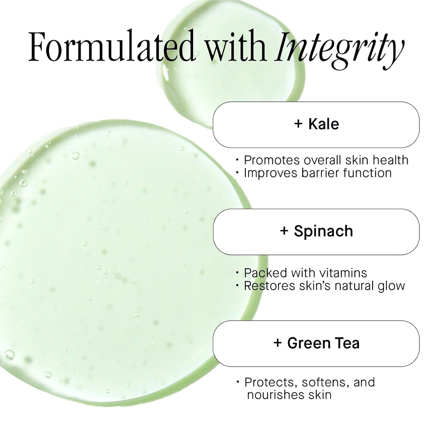 Brandefy Superfood Face Wash, Gentle & pH Balanced Cleanser w/Kale, Green Tea, Spinach, Vitamin C, E, K2- Softens & Nourishes Skin, Organic Facial Cleanser for All Skin Types (8 Fl Oz)