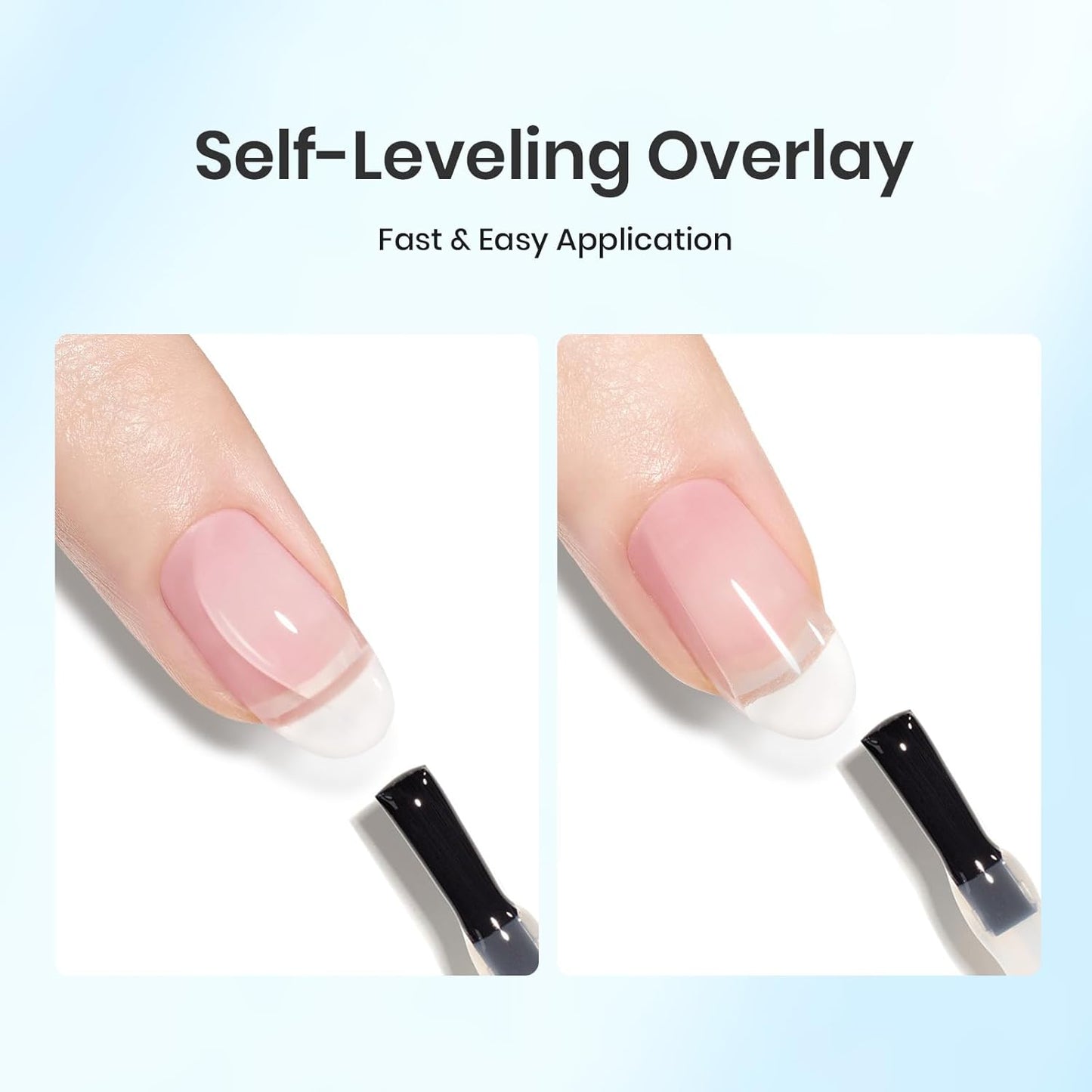 Beetles 15ml No Wipe Gel Base Coat – Base Coat Gel Nail Polish Long-Lasting UV LED Soak Off Manicure, Strong Adhesion Low Odor Toxin-Free for Natural & Artificial Nails, Salon & DIY Use