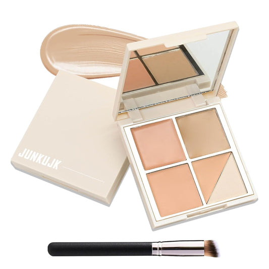 5 Colors Correcting Concealer Palette,Waterproof Long Lasting Cream Contour Palette for Women,Contouring Concealer Liquid Foundation Makeup Palette with Brush 02#