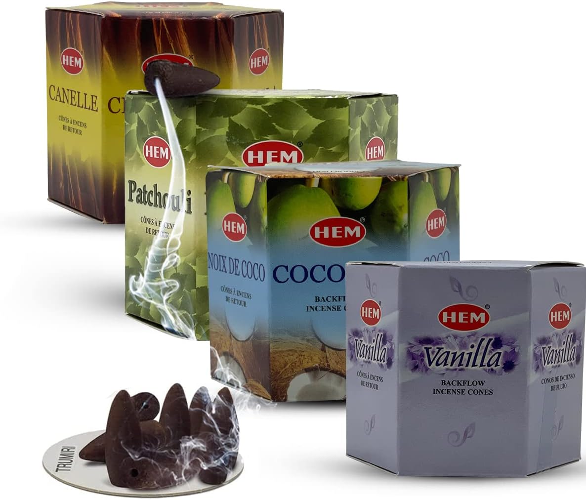 Variety Pack Backflow Incense Cones for Smoke Fountain Haze Falls Waterfall Aromatic and Mat Bundle #5