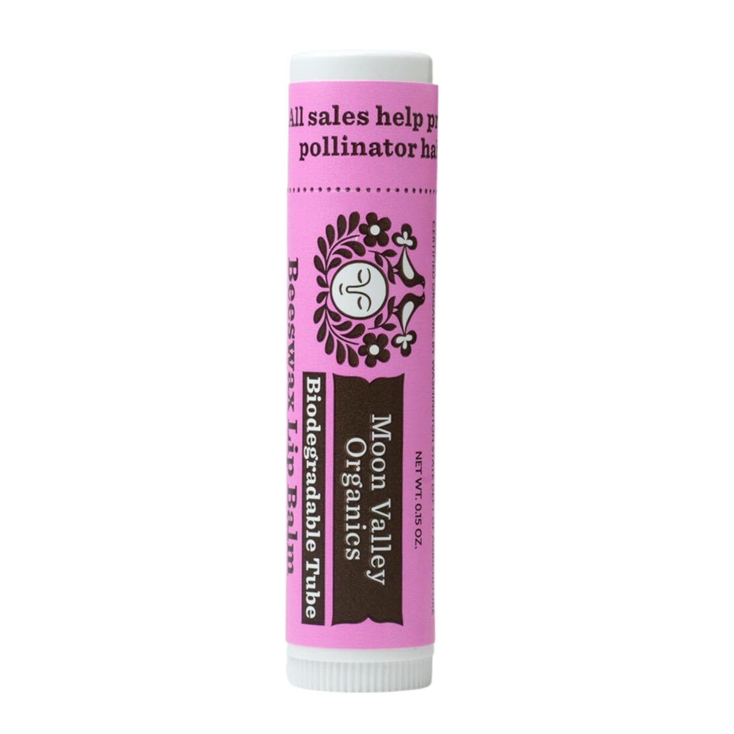 MOON VALLEY ORGANICS Organic Herbal Lip Balm Blackberry, 0.15 OZ
