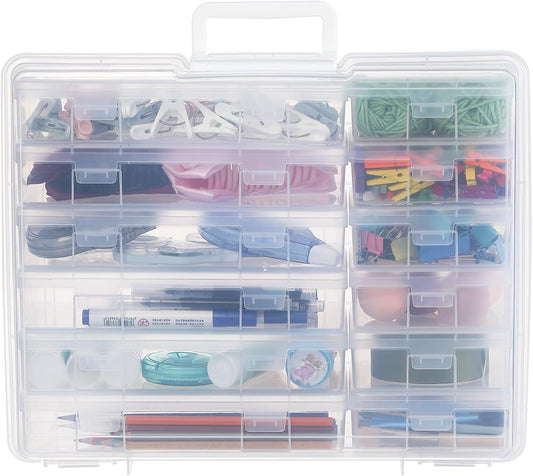 Plastic Storage Boxes & Organizers - Arts & Crafts Storage - Modern Style - 18 Count - 15.3 x 12.5 x 5.1 inches