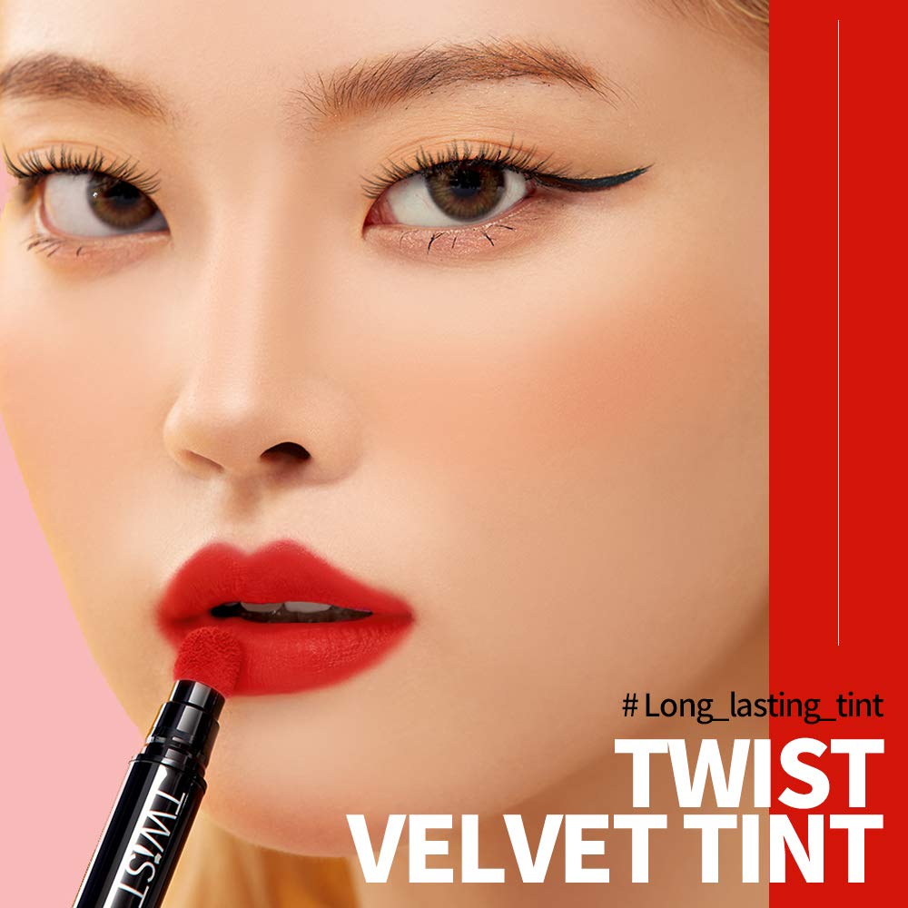 PASSIONCAT Long Lasting Lip Stain for Lips and Cheek Tint | High Pigment Color | lightweight Matte Finish | Weightless | Full Coverage | Twist Velvet Tint #1 (No.1)
