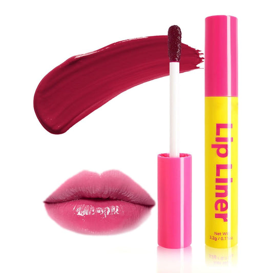 Lip Stain - Lip Stain Peel Off Long-Lasting with Matte Finish Waterproof & Transfer-Proof, Lip Liner Moisturizing & Nourishing Non-Stick Cup Highly Pigmented Color Lip Tint (04 Rose)