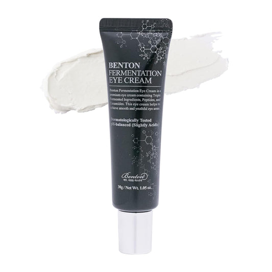 BENTON Fermentation Eye Cream 30g (1.05 oz.) - Galactomyces & Bifida Ferment Anti-Wrinkle Eye Treatment Cream, Dark Circles & Puffiness & Under Eye Bags