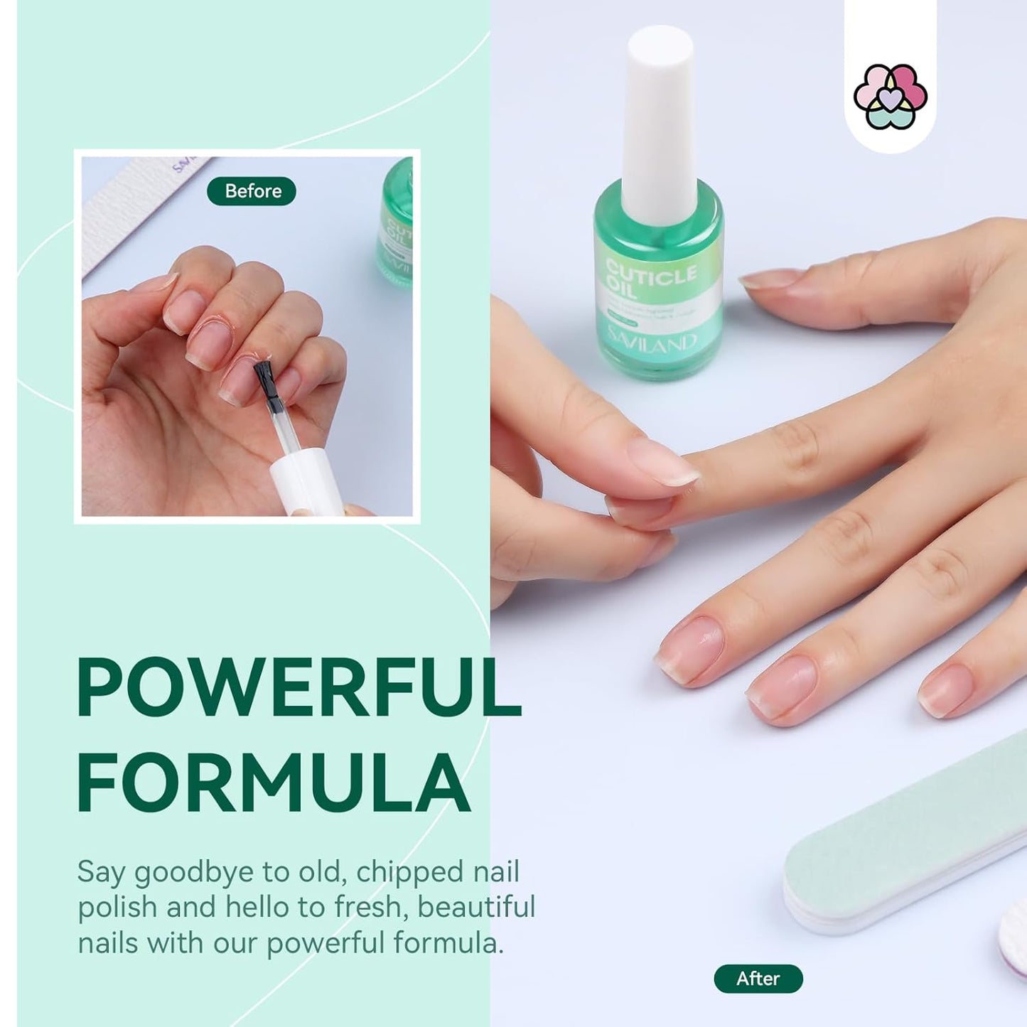 SAVILAND Gel Nail Polish Remover Kit: 8.45 OZ Cuticle Oil Gel Polish Remover Push Down Dispenser Bottle Nail Clips Nail File Cuticle Peeler Cotton Pad Home Salon Gel Remover for Nail