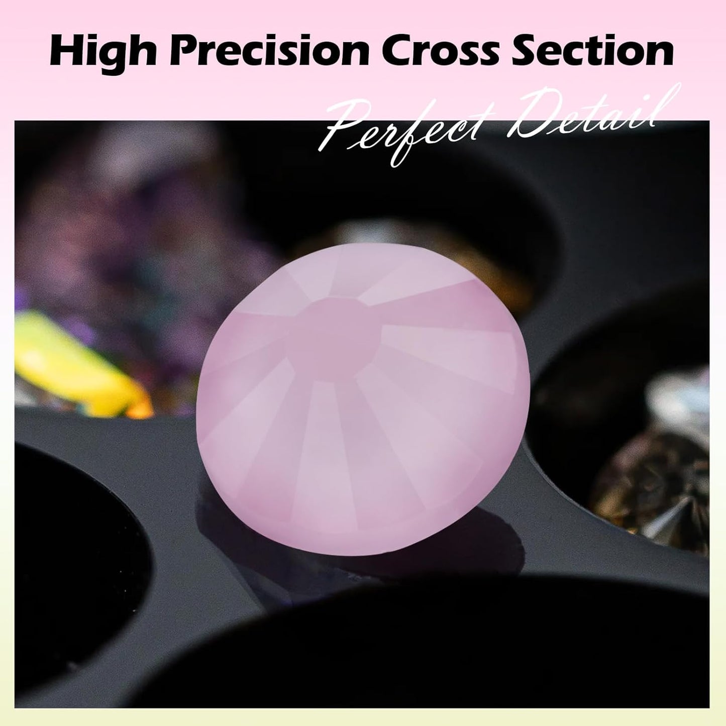 Mocha Rose Flatback Rhinestones, Glass Rhinestones for Nail Art and Craft, Glue Fix, Loose Crystal Gemstones(Mocha Rose, SS30, 288pcs, 6.4-6.6mm)