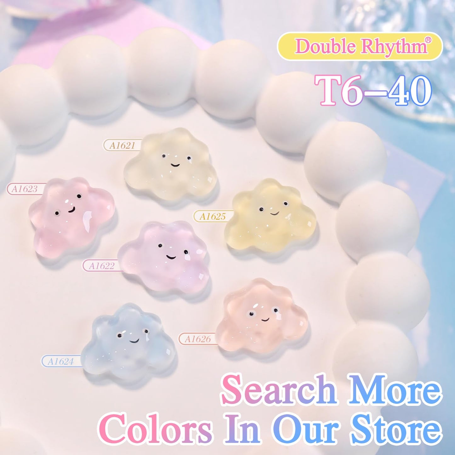 Double Rhythm 0.50 OZ Translucent Gel Polish Same Color Same Bottle Sheer Pastel Neutral Natural Milky 15 ML Jelly UV Nail Art DIY at Home (Yellow-A1625)