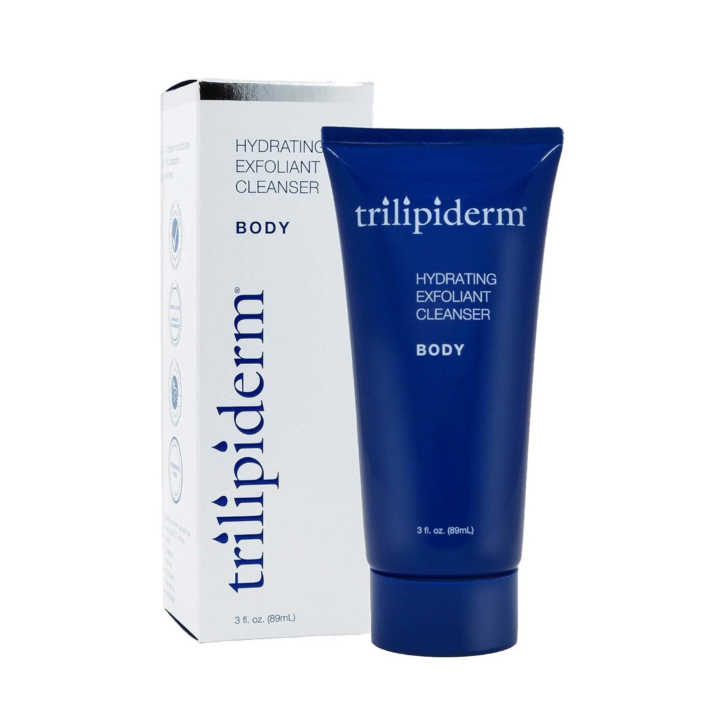 Trilipiderm Hydrating Exfoliant Cleanser – BODY, Antioxidant-Rich 3-in-1 Body Wash, Scrub and Hydrator, 3 Ounce Tube