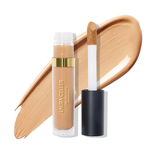 LAURA GELLER NEW YORK The Ideal Fix Concealer - Medium - Buildable Medium to Full Coverage Liquid Concealer - Covers Under Eye Dark Circles & Blemishes - Long-Lasting